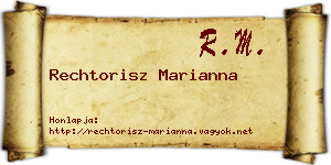 Rechtorisz Marianna névjegykártya